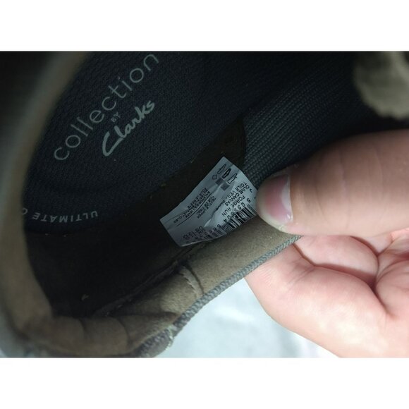 Clarks Shoes Mens 12 M Gray Canvas Forge Lace Up Casual Comfort Moccasin - Picture 9 of 9